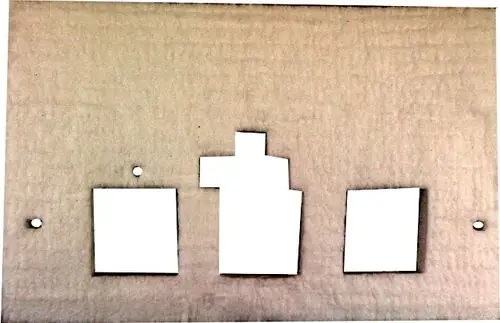 Brennerplatte mit mehreren Ausschnitten und Löchern, geeignet für die Wärmedämmung. Übersichtliches Design für den Einsatz in Wolf Produkten.